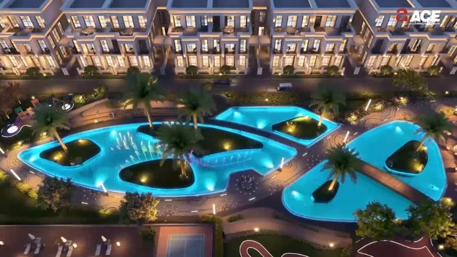 ACE Acreville Sector 22A Yamuna Expressway — central musical fountain and water features