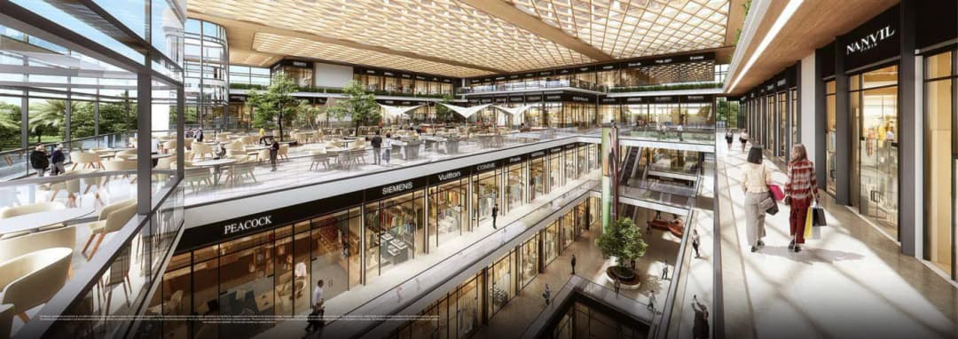 DASNAC Yuva Sector 124 Noida — multi-level food court and shopping promenade