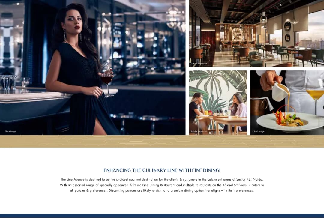 M3M The Line Sector 72 Noida — luxury PentSuite dining interior